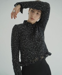 CLANE（クラネ）の「CLANE STRIPE QUILT PUFF TOPS（シャツ/ブラウス