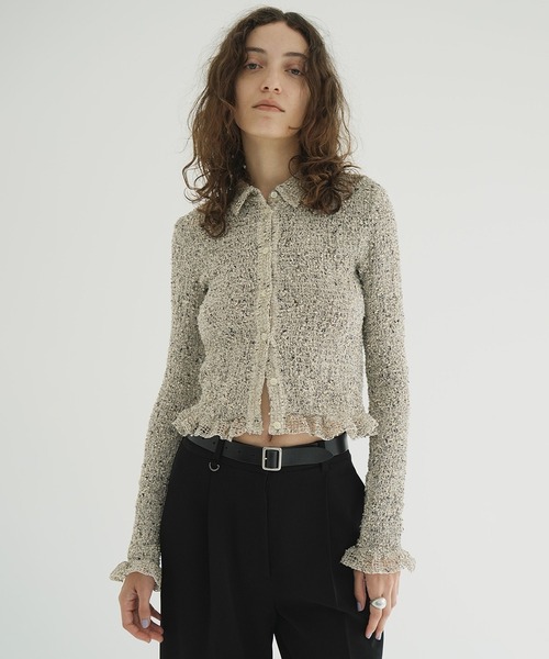 【即完売】CLANE MIX MESH GATHER SHIRT MIX MESH GATHER SHIRT（シャツ/ブラウス）｜CLANE（クラネ）の