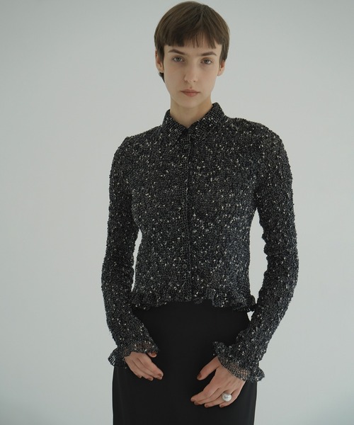 トップス CLANE MIX MESH GATHER SHIRT MIX MESH GATHER SHIRT（シャツ/ブラウス）｜CLANE（クラネ）の