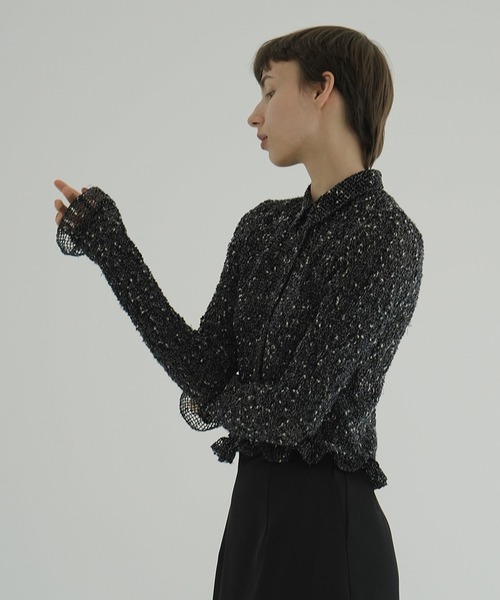 MIX MESH GATHER SHIRT（シャツ/ブラウス）｜CLANE（クラネ）の