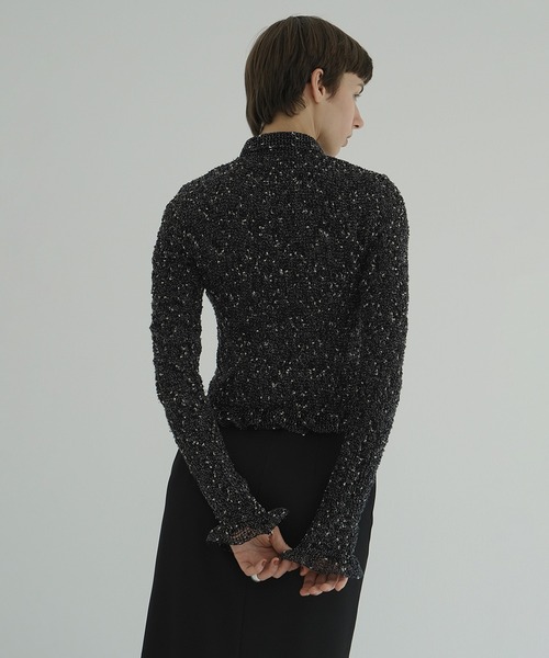 トップス MIX MESH GATHER SHIRT CLANE BLACK MIX MESH GATHER SHIRT｜TOPS(トップス)｜CLANE OFFICIAL ONLINE