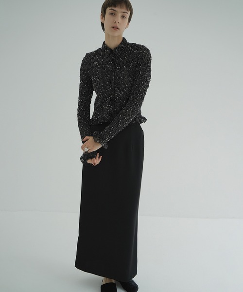 clane クラネ　MIX MESH GATHER SHIRT サイズ1 MIX MESH GATHER SHIRT（シャツ/ブラウス）｜CLANE（クラネ）の