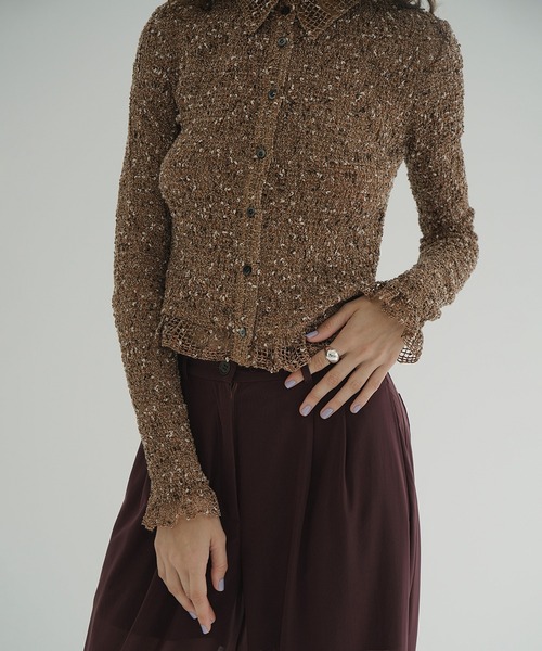 【新品タグ付き】【店舗】CLANE MIX MESH GATHER SHIRT MIX MESH GATHER SHIRT（シャツ/ブラウス）｜CLANE（クラネ）の