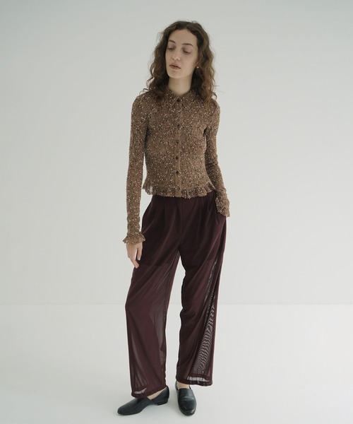 MIX MESH GATHER SHIRT（シャツ/ブラウス）｜CLANE（クラネ）の