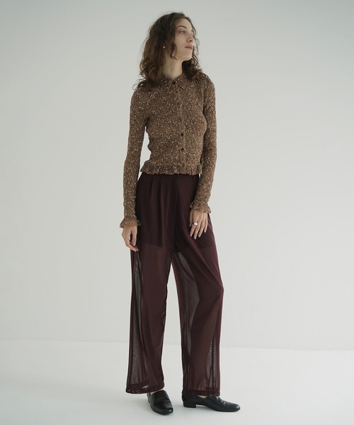 【新品タグ付き】【店舗】CLANE MIX MESH GATHER SHIRT MIX MESH GATHER SHIRT（シャツ/ブラウス）｜CLANE（クラネ）の