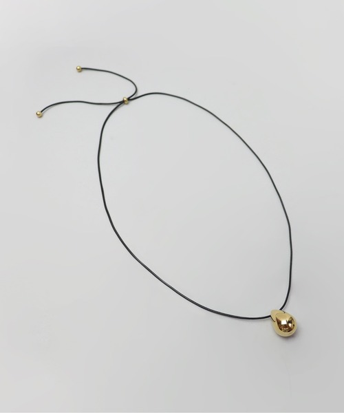 ieLS（イエルズ）の「金属アレルギー対応「ieLS」ステンレス　ドロップトップコードネックレス（ネックレス・レディース・シルバー/ゴールド・ONE SIZE）」の5枚目の写真