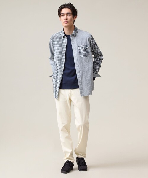 J.PRESS(ジェイプレス)の「ガーメントダイオックスフォード シャツ / B.D .(シャツ/ブラウス・メンズ・イエロー系3/サックスブルー系1・X-LARGE/LARGE/MEDIUM)」の4枚目の写真