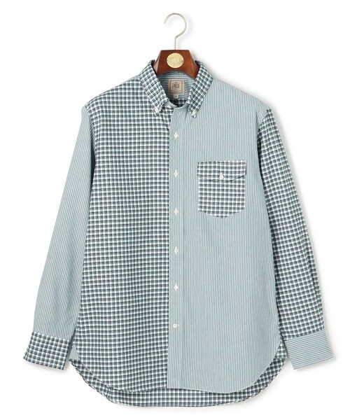 J.PRESS(ジェイプレス)の「ガーメントダイオックスフォード シャツ / B.D .(シャツ/ブラウス・メンズ・イエロー系3/サックスブルー系1・X-LARGE/LARGE/MEDIUM)」の6枚目の写真