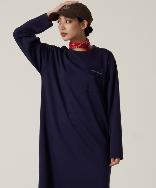 Eddie Bauer(エディーバウアー)の「長袖 Tシャツワンピース(ワンピース・レディース・ネイビー/ブラウン/グレイッシュブルー・XL/S/L/M)」の5枚目の写真