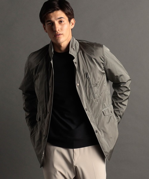 MONSIEUR NICOLE(ムッシュニコル)の「【ex/tra】ナイロンワッシャー スタンドカラーブルゾン(ブルゾン・メンズ・ベージュ/ネイビー・MEDIUM/LARGE/X-LARGE)」の2枚目の写真