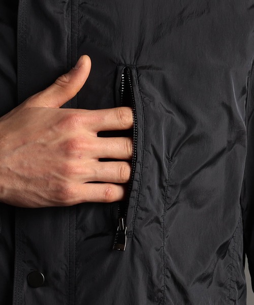 MONSIEUR NICOLE(ムッシュニコル)の「【ex/tra】ナイロンワッシャー スタンドカラーブルゾン(ブルゾン・メンズ・ベージュ/ネイビー・MEDIUM/LARGE/X-LARGE)」の14枚目の写真