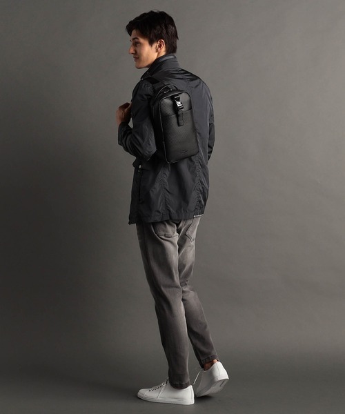 MONSIEUR NICOLE(ムッシュニコル)の「【ex/tra】ナイロンワッシャー スタンドカラーブルゾン(ブルゾン・メンズ・ベージュ/ネイビー・MEDIUM/LARGE/X-LARGE)」の8枚目の写真