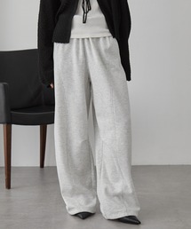 nui nullu(ヌイヌル)の【nui nullu】2WAYワイドスウェットカーブパンツ/セットアップ対応(スウェットパンツ)