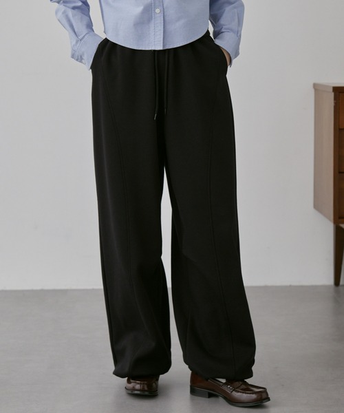 nui nullu（ヌイヌル）の「【nui nullu】2WAYワイドスウェットカーブパンツ＜セットアップ対応＞（スウェットパンツ・レディース・ライトグレー/アイボリー/ブラック/グレー・S/M/L）」の14枚目の写真