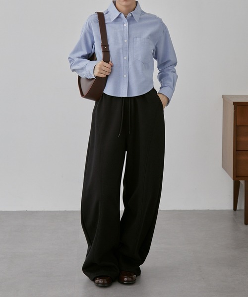 nui nullu（ヌイヌル）の「【nui nullu】2WAYワイドスウェットカーブパンツ＜セットアップ対応＞（スウェットパンツ・レディース・ライトグレー/アイボリー/ブラック/グレー・S/M/L）」の16枚目の写真