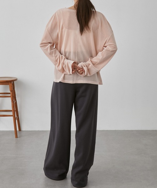 nui nullu（ヌイヌル）の「【nui nullu】2WAYワイドスウェットカーブパンツ＜セットアップ対応＞（スウェットパンツ・レディース・ライトグレー/アイボリー/ブラック/グレー・S/M/L）」の13枚目の写真