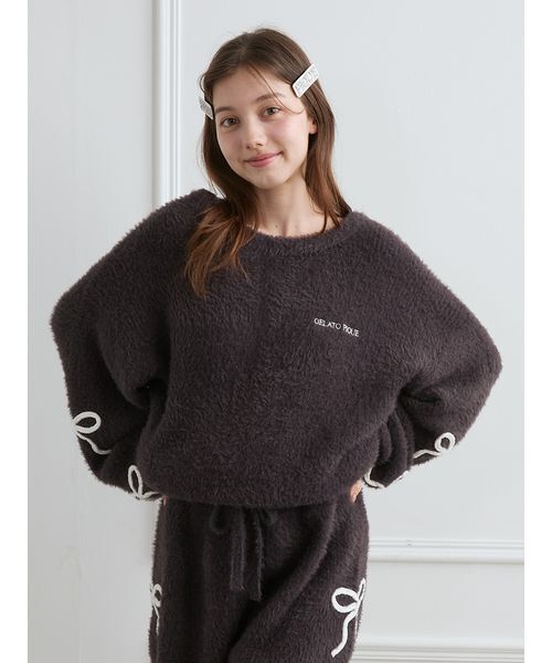 GELATO PIQUE リボンモチーフ ルームウェア セール】リボンフェザーロンパース（ルームウェア/パジャマ）｜gelato