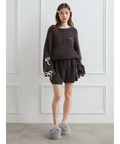 gelato pique リボンフェザーセットアップ セール】リボンフェザーロンパース（ルームウェア/パジャマ）｜gelato