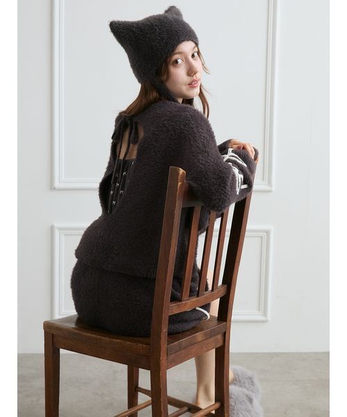 ＊新品＊ルームウェア リボン ジェラピケ HALLOWEEN】リボンフェザーカーディガン（ルームウェア/パジャマ