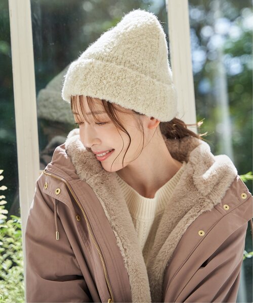 ikka（イッカ）の「ブークレーニットワッチ（ニットキャップ/ビーニー・レディース・ブラック/アイボリー/グレー/キャメル・FREE）」の15枚目の写真