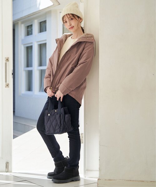 ikka（イッカ）の「ブークレーニットワッチ（ニットキャップ/ビーニー・レディース・ブラック/アイボリー/グレー/キャメル・FREE）」の16枚目の写真