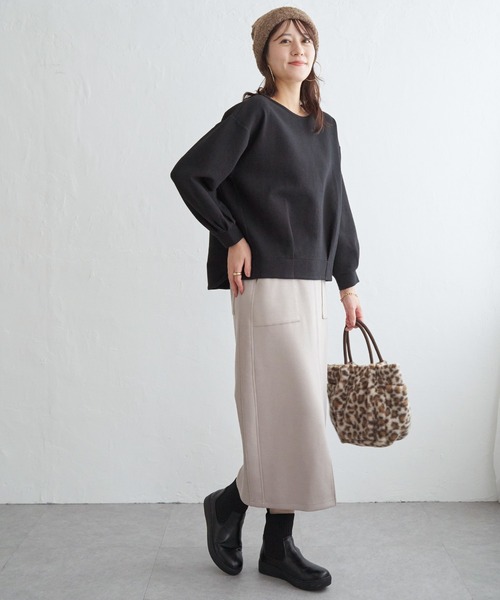 ikka（イッカ）の「ブークレーニットワッチ（ニットキャップ/ビーニー・レディース・ブラック/アイボリー/グレー/キャメル・FREE）」の8枚目の写真