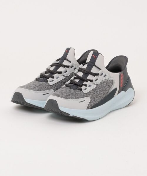 PUMA(プーマ)の「PUMA プーマ SOFTRIDE SYMMETRY EASE IN【軽量】メンズスニーカー(ソフトライドシンメトリーイーズイン) 312669(スニーカー・メンズ・ブラック×ブラック/グレー・25.5cm/26.0cm/26.5cm/27.0cm/27.5cm/28.0cm/29.0cm/30.0cm)」の2枚目の写真