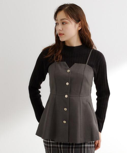 grove(グローブ)の「【カセット服】主役級キャミビスチェ(シャツ/ブラウス・レディース・ブラウン系その他/ネイビー系5/ライトベージュ・02/03/05/04/01)」の5枚目の写真