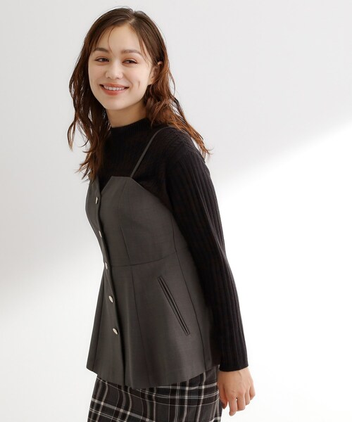 grove(グローブ)の「【カセット服】主役級キャミビスチェ(シャツ/ブラウス・レディース・ブラウン系その他/ネイビー系5/ライトベージュ・02/03/05/04/01)」の6枚目の写真