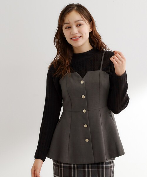 grove(グローブ)の「【カセット服】主役級キャミビスチェ(シャツ/ブラウス・レディース・ブラウン系その他/ネイビー系5/ライトベージュ・02/03/05/04/01)」の7枚目の写真