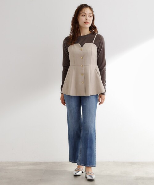 grove(グローブ)の「【カセット服】主役級キャミビスチェ(シャツ/ブラウス・レディース・ブラウン系その他/ネイビー系5/ライトベージュ・02/03/05/04/01)」の12枚目の写真