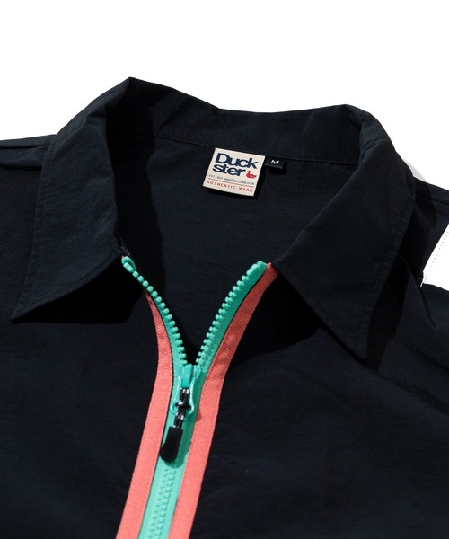 go slow caravan（ゴースローキャラバン）の「Duckster/ダックスター　ジップアップ コーチシャツ（シャツ/ブラウス・メンズ・ブラック/オリーブ/ベージュ・MEDIUM/LARGE/X-LARGE）」の4枚目の写真