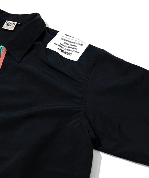 go slow caravan（ゴースローキャラバン）の「Duckster/ダックスター　ジップアップ コーチシャツ（シャツ/ブラウス・メンズ・ブラック/オリーブ/ベージュ・MEDIUM/LARGE/X-LARGE）」の5枚目の写真