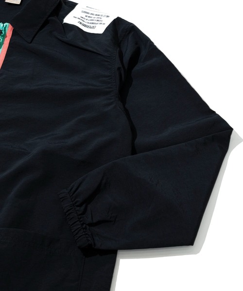 go slow caravan（ゴースローキャラバン）の「Duckster/ダックスター　ジップアップ コーチシャツ（シャツ/ブラウス・メンズ・ブラック/オリーブ/ベージュ・MEDIUM/LARGE/X-LARGE）」の6枚目の写真