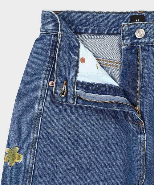 POPPY ゴールドフラワーデニムパンツM POPPY ゴールドフラワーデニムパンツM