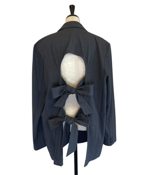 MAISON ELLIE(メゾンエリー)の「double ribbon open jacket(テーラードジャケット・レディース・グレー/ブラック/アイボリー・FREE)」の17枚目の写真