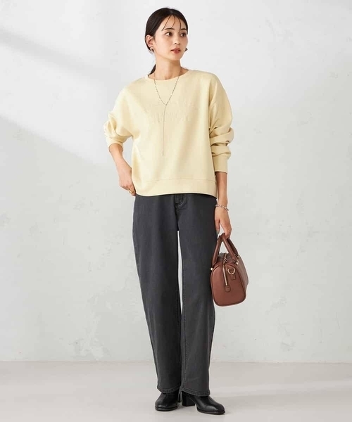 a.v.v(アーヴェヴェ)の「刺繍ロゴショートダンボールスウェット(スウェット・レディース・ネイビー/クリーム/グレー系その他・40/38/36)」の20枚目の写真