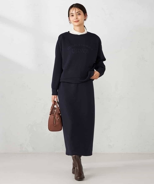 a.v.v(アーヴェヴェ)の「刺繍ロゴショートダンボールスウェット(スウェット・レディース・ネイビー/クリーム/グレー系その他・40/38/36)」の19枚目の写真