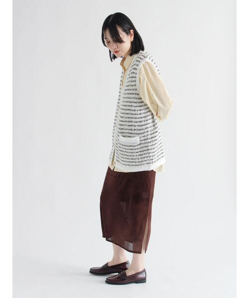 sm2rhythm（サマンサモスモスリズム）の「ツイード風ニットジレ（ベスト・レディース・ネイビー/ブラック/オフホワイト・F）」の4枚目の写真