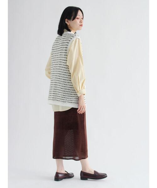 sm2rhythm（サマンサモスモスリズム）の「ツイード風ニットジレ（ベスト・レディース・ネイビー/ブラック/オフホワイト・F）」の6枚目の写真