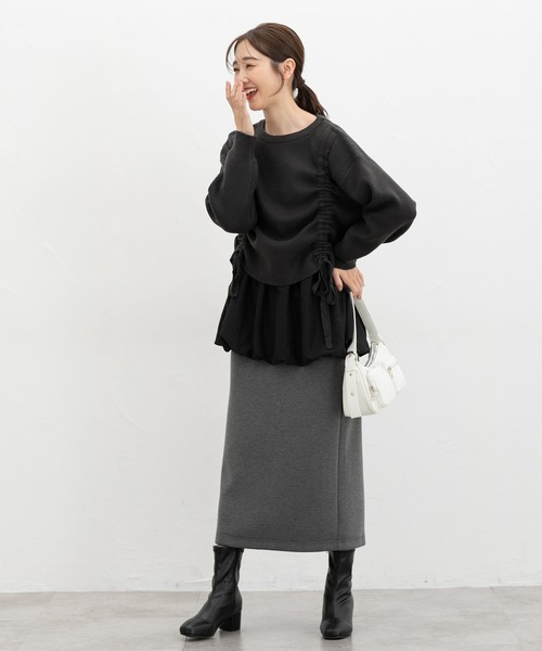 Honeys（ハニーズ）の「裾バルーンインナー（Tシャツ/カットソー・レディース・ホワイト/ブラック・M/L/3L/S/LL）」の16枚目の写真