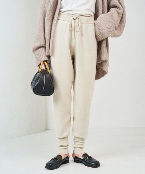 FREAK'S STORE（フリークスストア）の「限定展開　ニット ジョガー イージーパンツ（その他パンツ・レディース・ブルー/チャコールグレー/杢グレー/ナチュラル/ブラック/ダークブラウン/ライトグレー・SMALL/MEDIUM）」の6枚目の写真