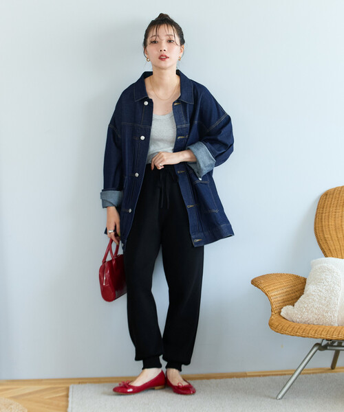 FREAK'S STORE（フリークスストア）の「限定展開　ニット ジョガー イージーパンツ（その他パンツ・レディース・ブルー/チャコールグレー/杢グレー/ナチュラル/ブラック/ダークブラウン/ライトグレー・SMALL/MEDIUM）」の18枚目の写真