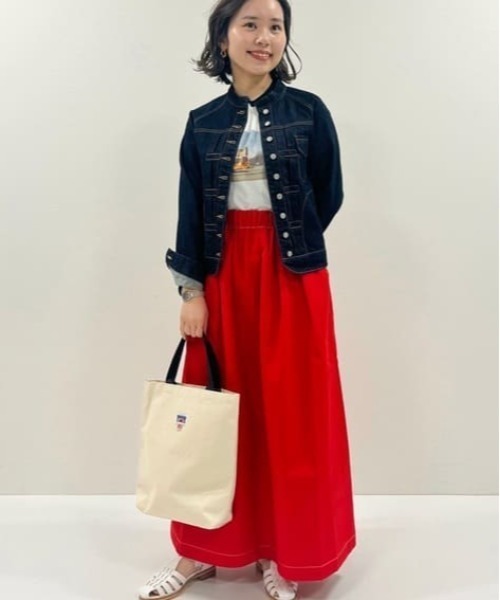 Si-Si-Si（スースースー）の「【WEB限定】[si-si-si comfort/スースース― コンフォート] スタンドカラー デニムジャケット（デニムジャケット・レディース・ワンウォッシュ・36/38/40/42）」の7枚目の写真