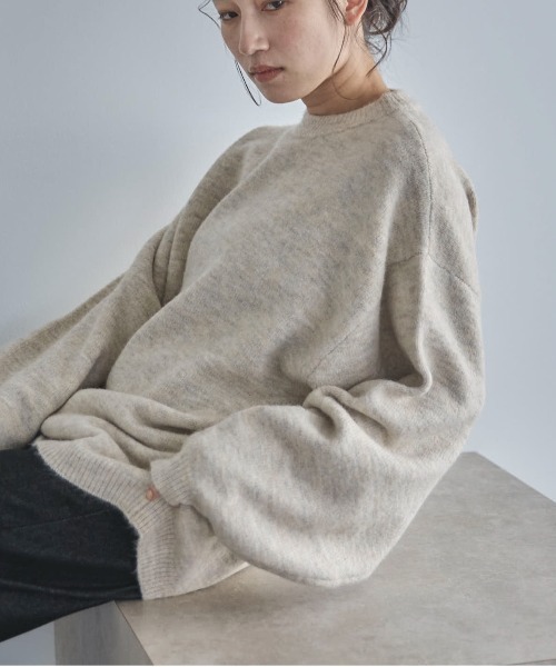 feepur（フェピュール）の「【ハンドウォッシャブル】ユースフルオーバーニット（ニット/セーター・レディース・アイボリー/ブルー/グレー/ピンク/ブラウン・MEDIUM）」の3枚目の写真