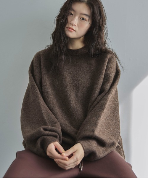 feepur（フェピュール）の「【ハンドウォッシャブル】ユースフルオーバーニット（ニット/セーター・レディース・アイボリー/ブルー/グレー/ピンク/ブラウン・MEDIUM）」の2枚目の写真