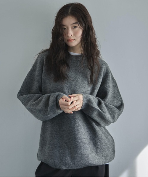 feepur（フェピュール）の「【ハンドウォッシャブル】ユースフルオーバーニット（ニット/セーター・レディース・アイボリー/ブルー/グレー/ピンク/ブラウン・MEDIUM）」の14枚目の写真