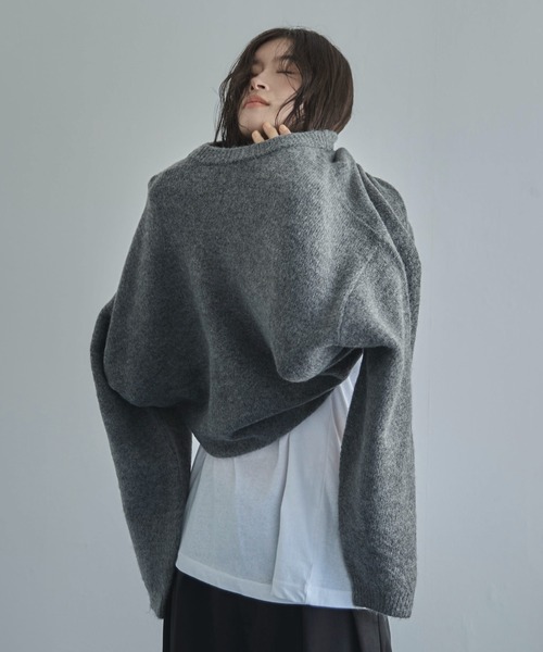 feepur（フェピュール）の「【ハンドウォッシャブル】ユースフルオーバーニット（ニット/セーター・レディース・アイボリー/ブルー/グレー/ピンク/ブラウン・MEDIUM）」の17枚目の写真