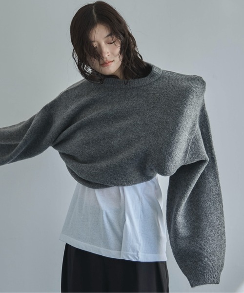 feepur（フェピュール）の「【ハンドウォッシャブル】ユースフルオーバーニット（ニット/セーター・レディース・アイボリー/ブルー/グレー/ピンク/ブラウン・MEDIUM）」の18枚目の写真