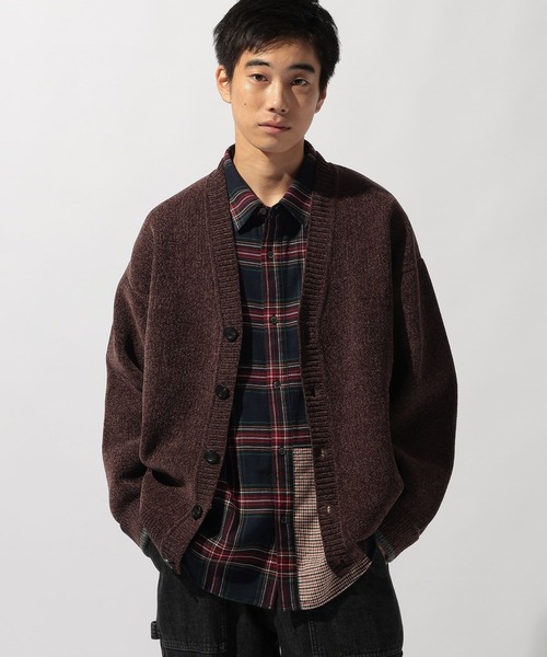 niko and...（ニコアンド）の「モールニットVネックカーディガン（カーディガン/ボレロ・メンズ・ブラック/ブルー/ダークブラウン/ベージュ・MEDIUM/LARGE）」の6枚目の写真